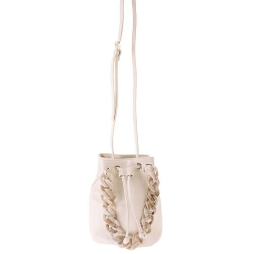 Bucket bag with large chain